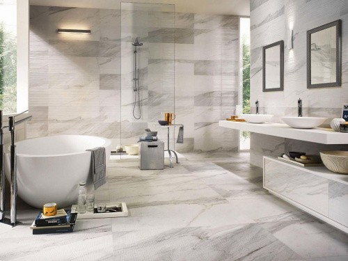 Керамогранит Impronta White Experience Wall Apuano Living Lap напольная 59,5х59,5