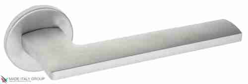 Дверная ручка на круглом основании Fratelli Cattini "SHAPE" 7FS-CS матовый хром