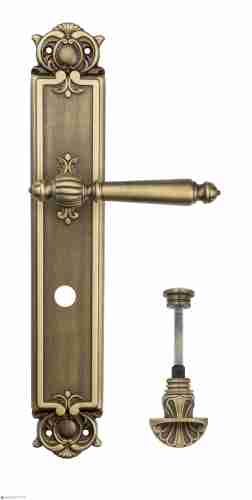 Дверная ручка Venezia "PELLESTRINA" WC-4 на планке PL97 матовая бронза