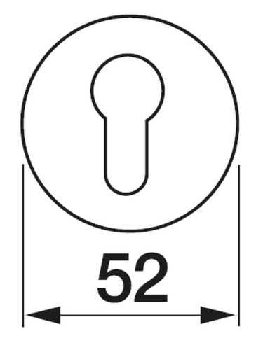 Накладка на евроцилиндр Morelli Luxury LUX-KH-R3 OBR круглая, цвет кофе