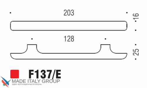 Ручка скоба модерн COLOMBO DESIGN F137E-CR полированный хром 128 мм