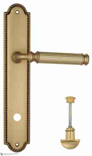 Дверная ручка Venezia "MOSCA" WC-2 на планке PL98 французское золото